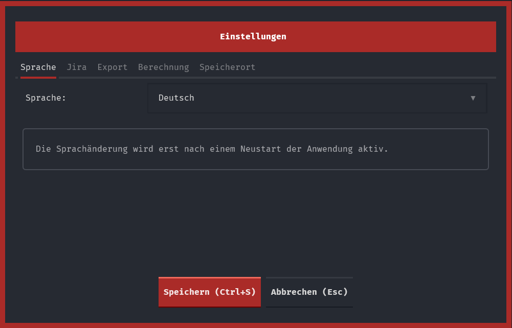 Einstellungen Sprache (Beastie)