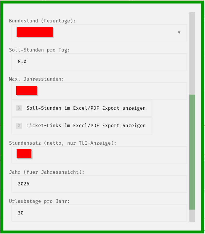 Settings Dialog