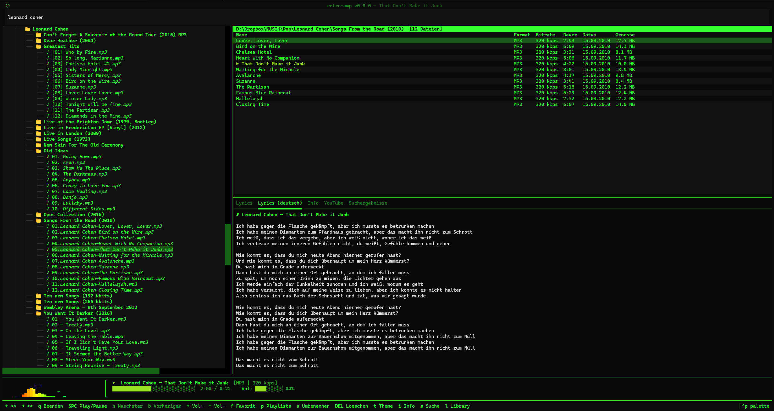 IBM Terminal Theme — green phosphor