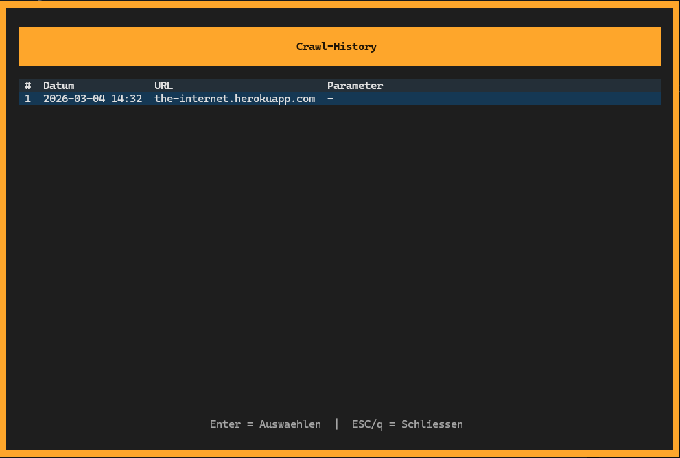 Sitemap Generator — Crawl-History
